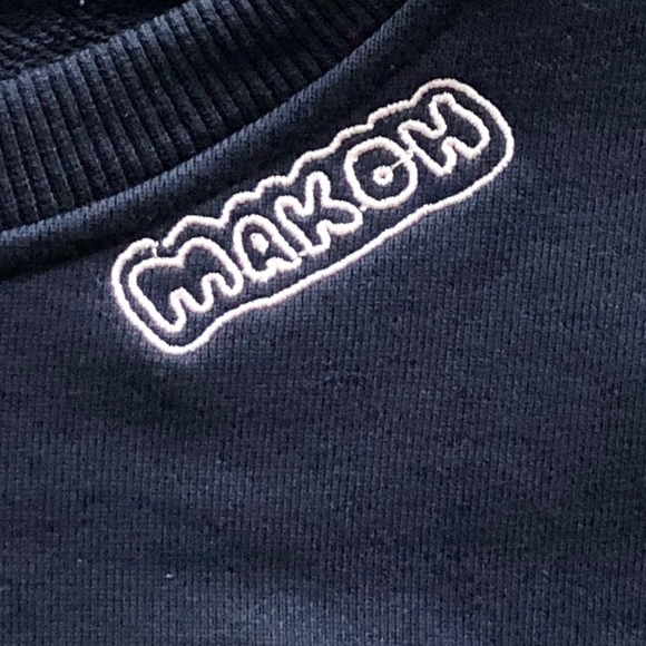 MakoHouse, Cropped, Goodnight, Sleepy, Navy, Crewneck, Sweatshirt, Size S, NWOT - Picture 8 of 11